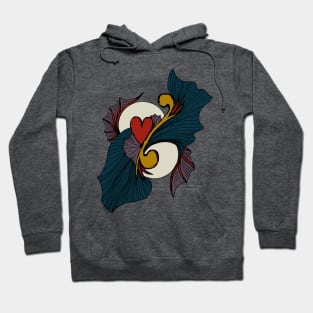 Abstract Dragon Heart, Dark Tones Hoodie